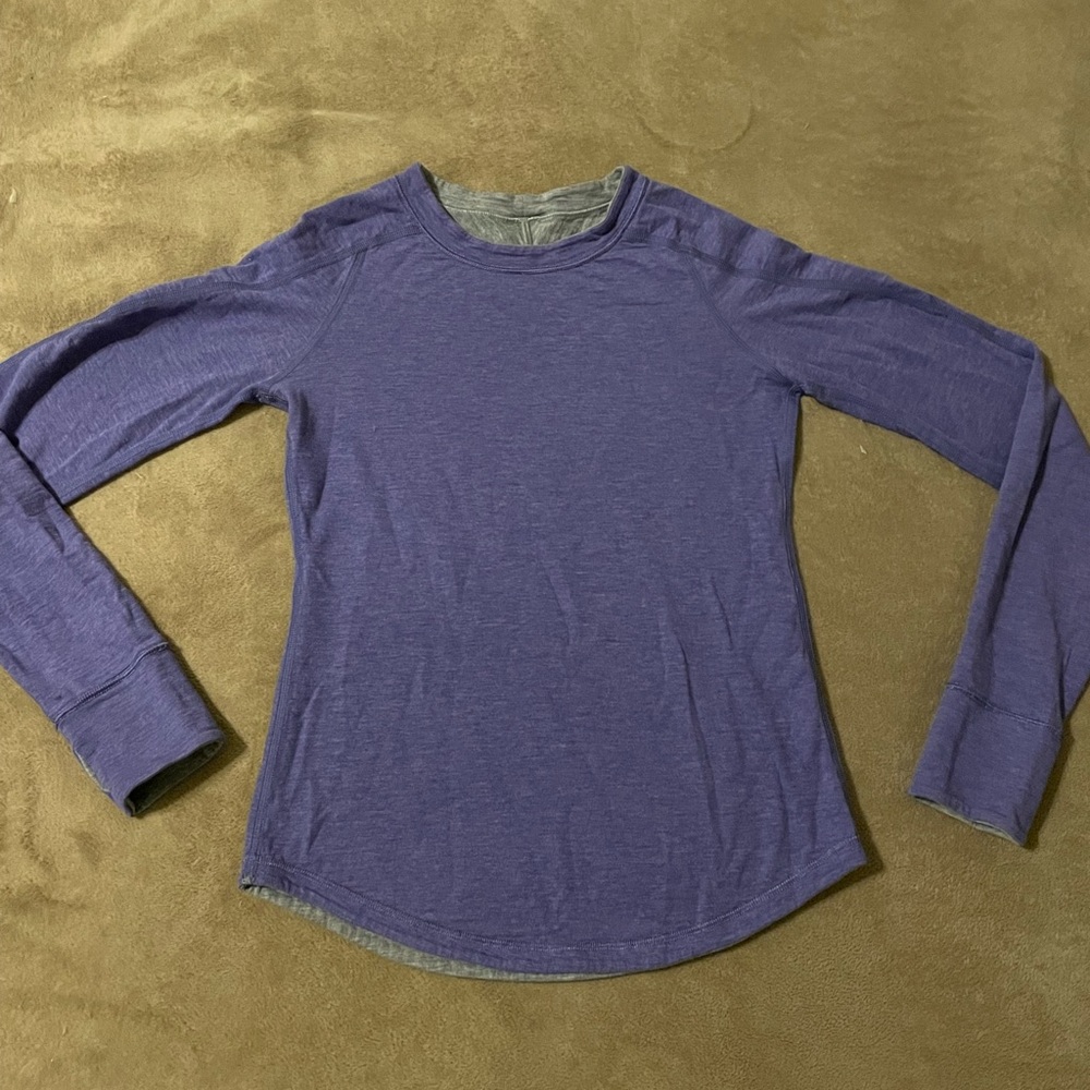 lululemon athletica Purple Long Sleeve Tee girls size 8